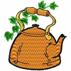 Teapots Embroidery Design 11 Teapots Embroidery Design 11